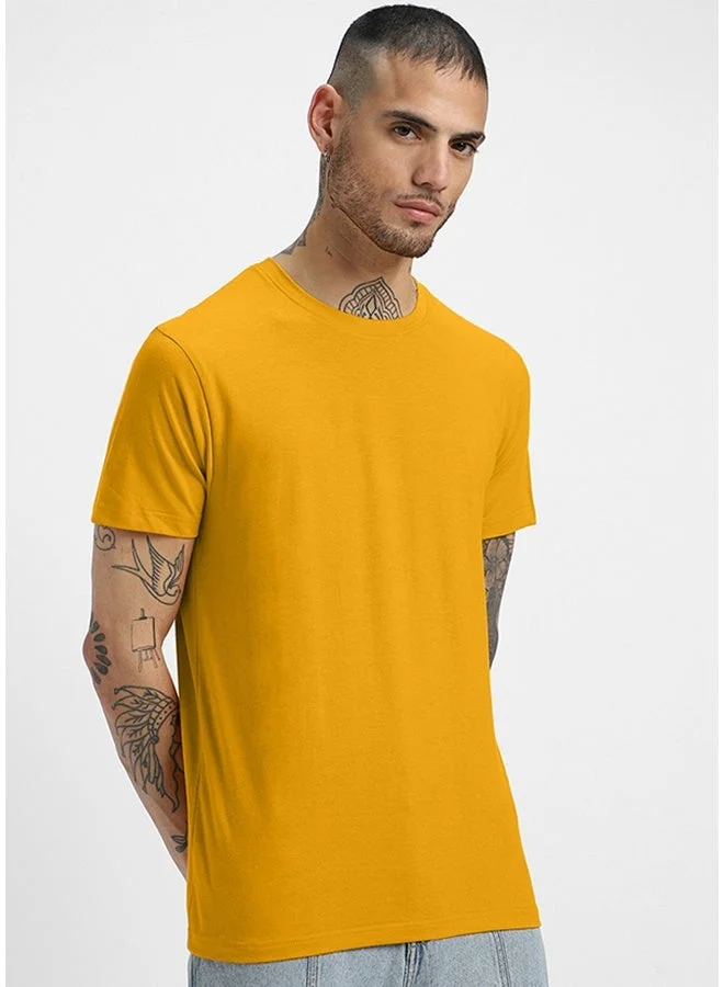 Veirdo Veirdo Pure Cotton Regular Fit Swan White Half Sleeve T-Shirt For Men